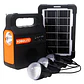 Kit Emergencia Solar Luces Led Radio Recargable 3 Ampolletas Kit Camping Cargador De Celular Radio Panel Solar 2RL YOBOLIFE - Miniatura 1