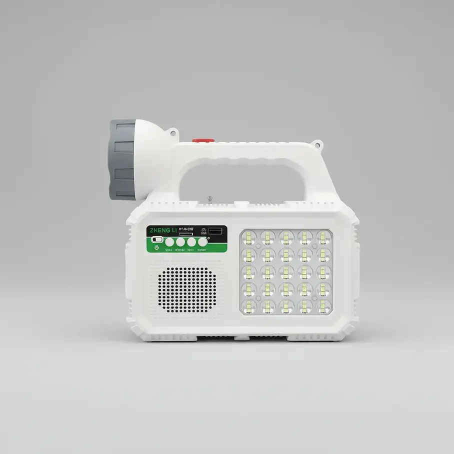 Kit Lámpara De Emergencia Solar Linterna Panel Solar Led Ambiental + 2 Lampara Ovalo Solar + Radio Puerto Usb Carga YXZ 2RL 6