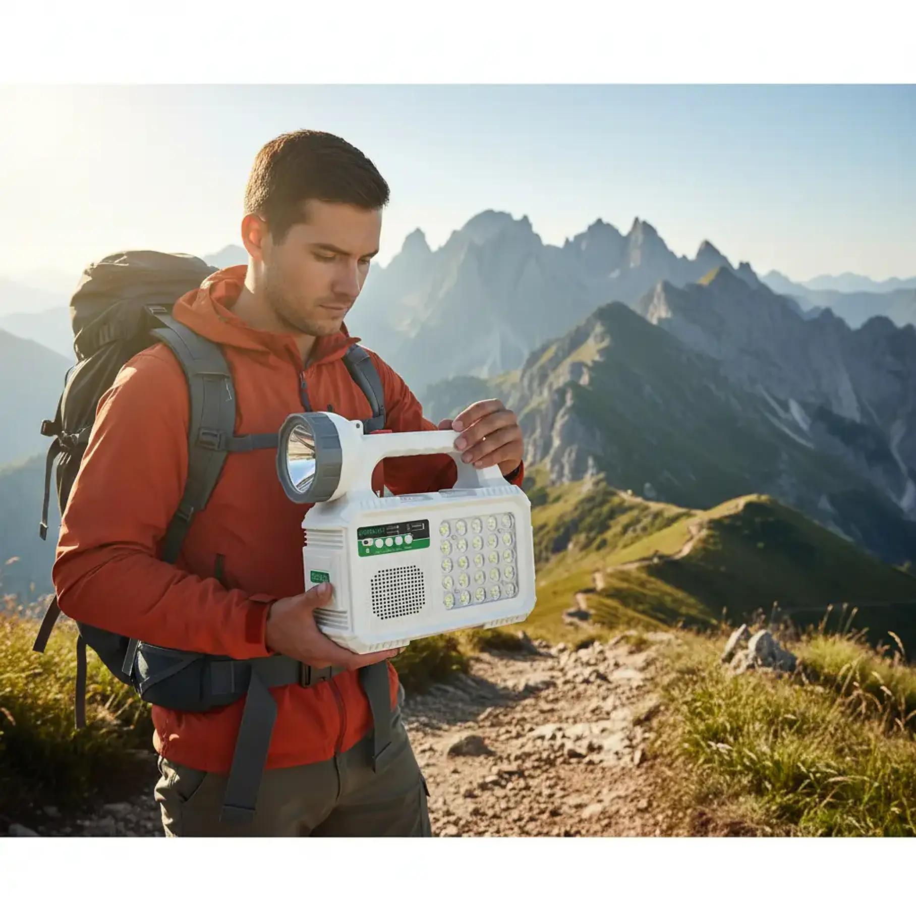 Kit Lámpara De Emergencia Solar Linterna Panel Solar Led Ambiental + 2 Lampara Ovalo Solar + Radio Puerto Usb Carga YXZ 2RL 5