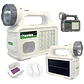Kit Lámpara De Emergencia Solar Linterna Panel Solar Led Ambiental + 2 Lampara Ovalo Solar + Radio Puerto Usb Carga YXZ 2RL - Miniatura 1