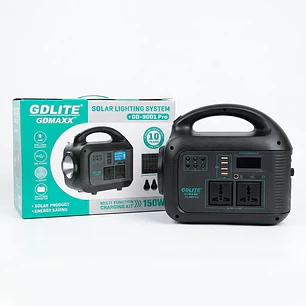 Kit De Emergencia Camping Generador 150w Solar Portátil Con Linterna Led 3 Bombillas + Panel Solar  