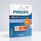 Pendrive Philips Vivid 4 GB USB Rápido Y Confiable USB 2.0 Color Naranja - Miniatura 1