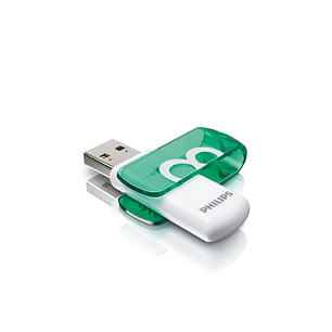Pendrive Philips Vivid 8 GB USB Rápido Y Confiable USB 2.0 Color Verde High Speed