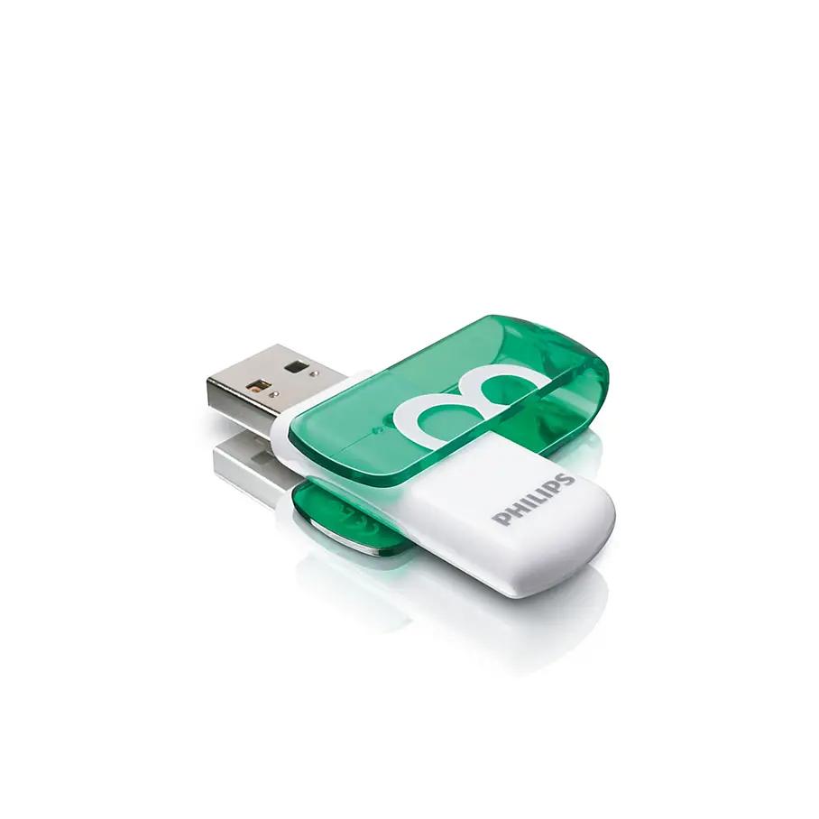 Pendrive Philips Vivid 8 GB USB Rápido Y Confiable USB 2.0 Color Verde High Speed 2