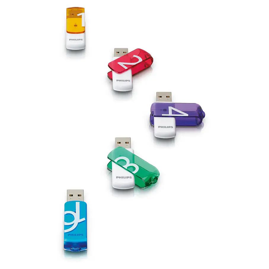 Pendrive Philips Vivid 8 GB USB Rápido Y Confiable USB 2.0 Color Verde High Speed 5