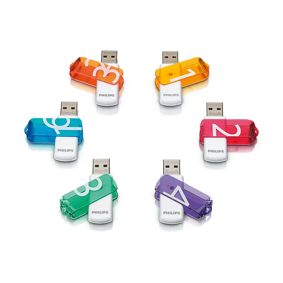 Pendrive Philips Vivid 8 GB USB Rápido Y Confiable USB 2.0 Color Verde High Speed 6