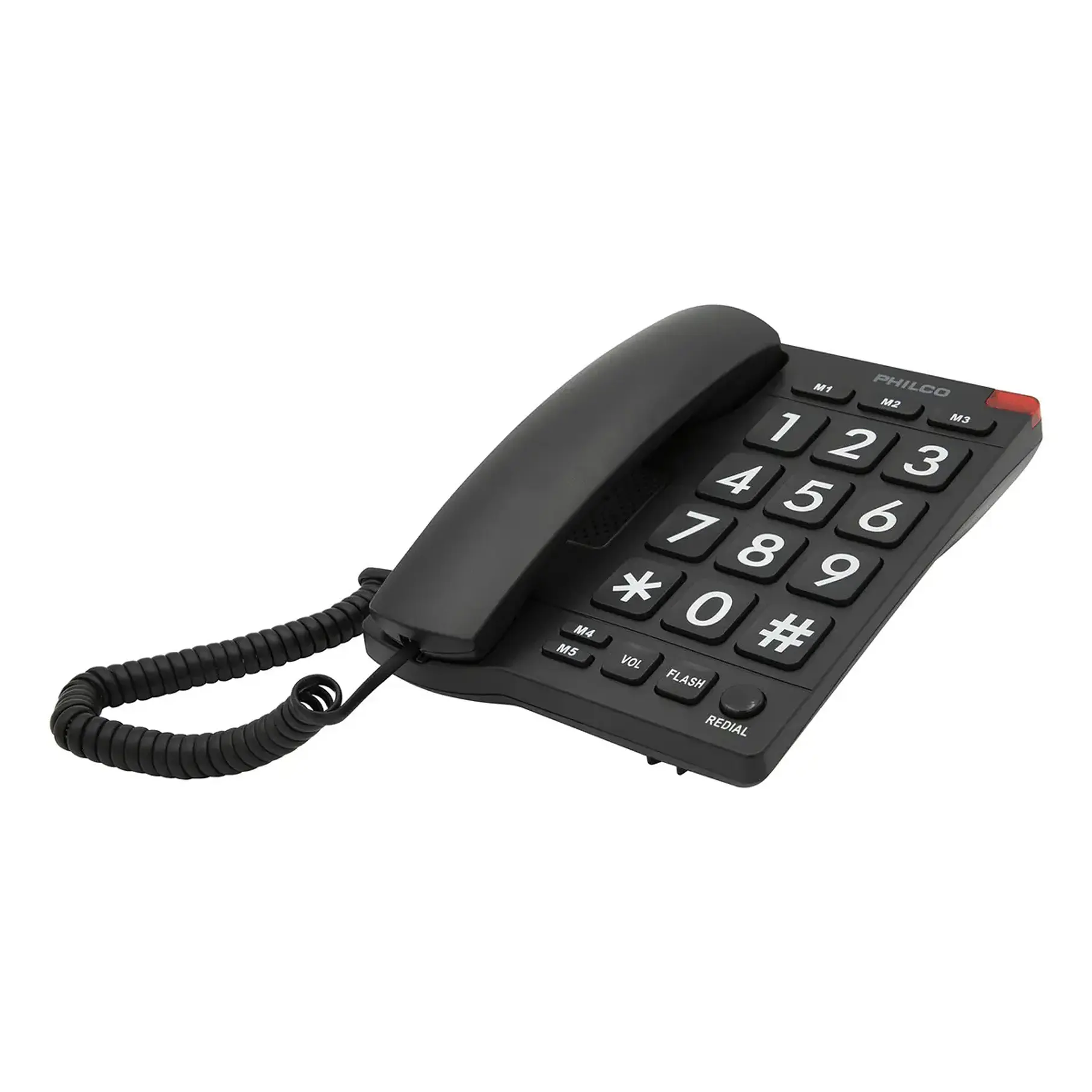Telefono De Sobremesa Fijo Números Grandes 170bk Negro, Philco Negro 1