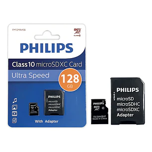 Tarjeta De Memoria Micro Sdxc Philips 128 Gb Clase 10 Con Adaptador Ultra Speed 