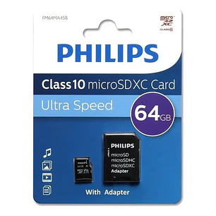 Tarjeta De Memoria Micro Sd Philips 64gb Clase 10 Ultra Speed