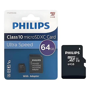 Tarjeta De Memoria Micro Sd Philips 64gb Clase 10 Ultra Speed