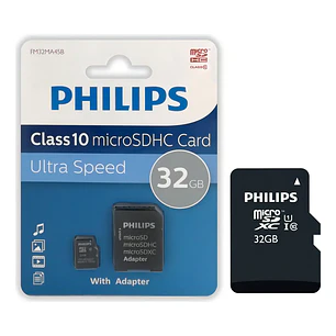 Tarjeta De Memoria Micro Sd Xc Clase 10 32 Gb Philips Con Adaptador