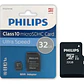 Tarjeta De Memoria Micro Sd Xc Clase 10 32 Gb Philips Con Adaptador - Miniatura 2