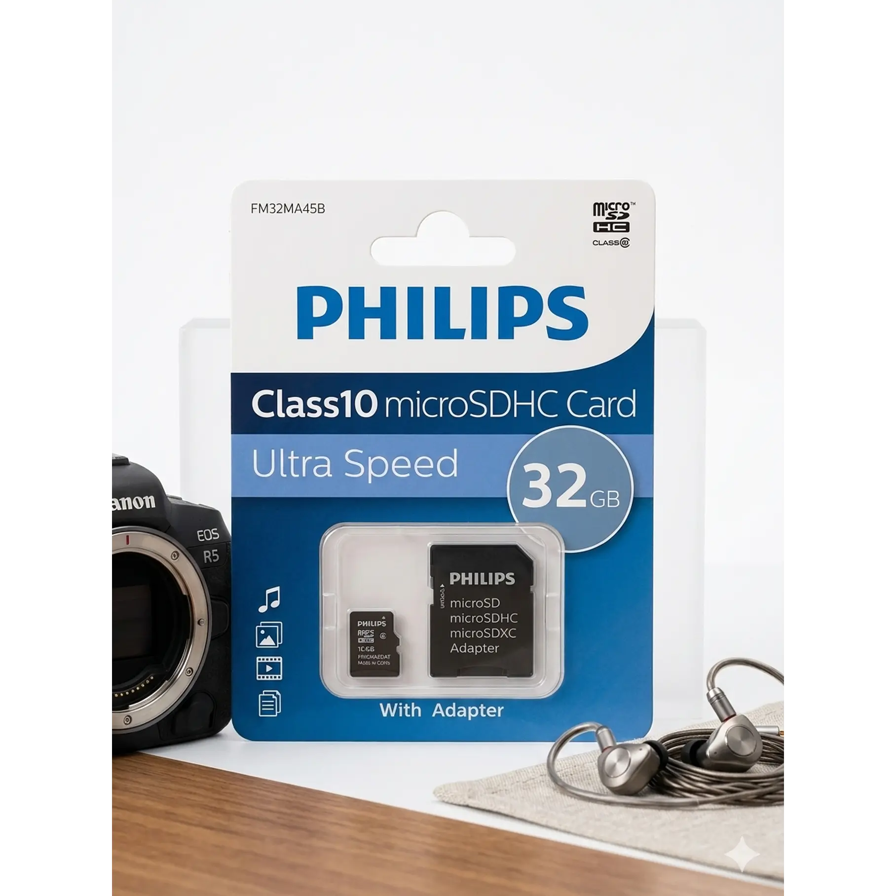 Tarjeta De Memoria Micro Sd Xc Clase 10 32 Gb Philips Con Adaptador 5