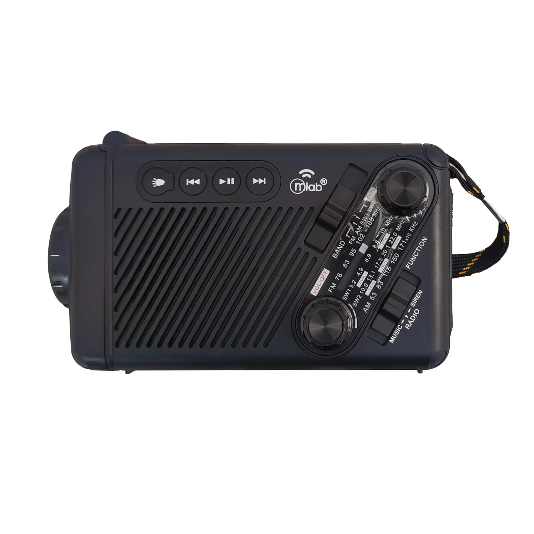 Radio Emergencia Alerta Incidente Recargable Dinamo Solar Color Negro 9585 3