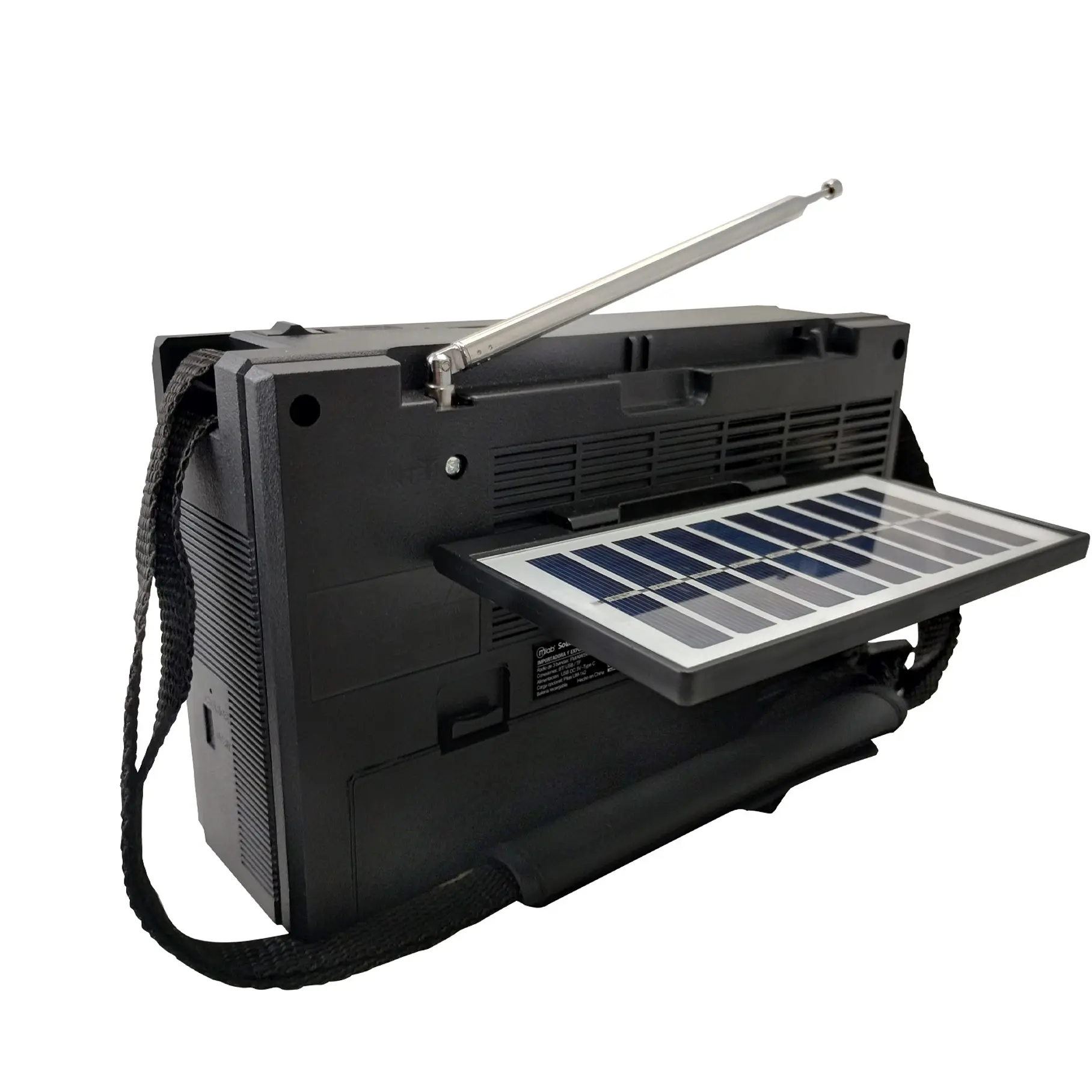 Radio Retro Recargable Bluetooth Solar Mlab 9472 Color Negro Solar EnergyLight 1970´s 8