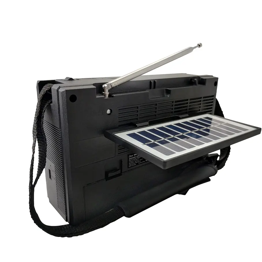 Radio Retro Recargable Bluetooth Solar Mlab 9472 Color Negro Solar EnergyLight 1970´s 8