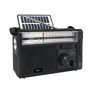 Radio Retro Recargable Bluetooth Solar Mlab 9472 Color Negro Solar EnergyLight 1970´s