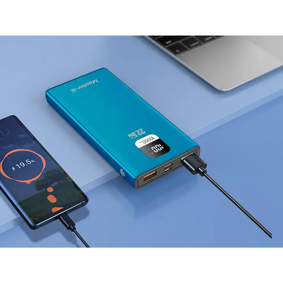Batería Externa Power Bank 10000 Mah 22.5w PowerDelivery Master-g Color Azul 3