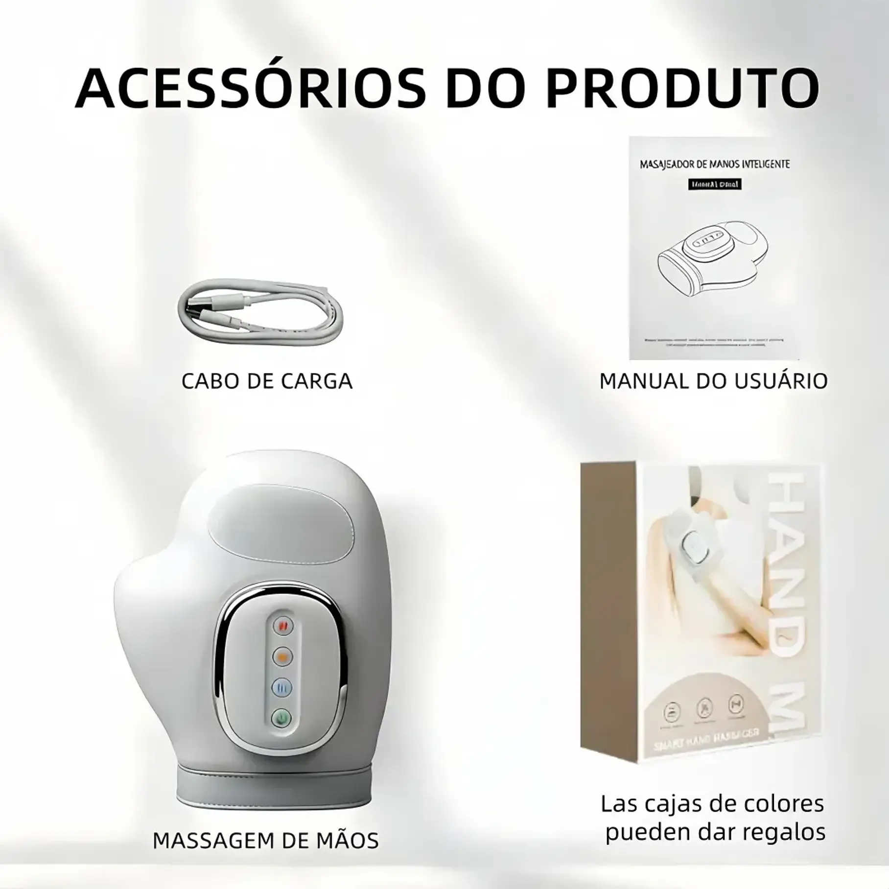 Masajeador Eléctrico De Manos Inalámbrico 3d Calor Y Aire Compresión Multifuncional 3 Modos 5 Niveles 3 Temperaturas Para Alivio Del Dolor Artritis Y Túnel Carpiano Arpiano Manos Y Muñecas 3