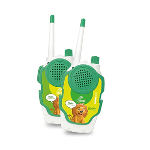 Radios Walkie-talkies My Lil Kids Para Niños Juguete Diseño Leon Color Verde Mlab Canal Single 2rl