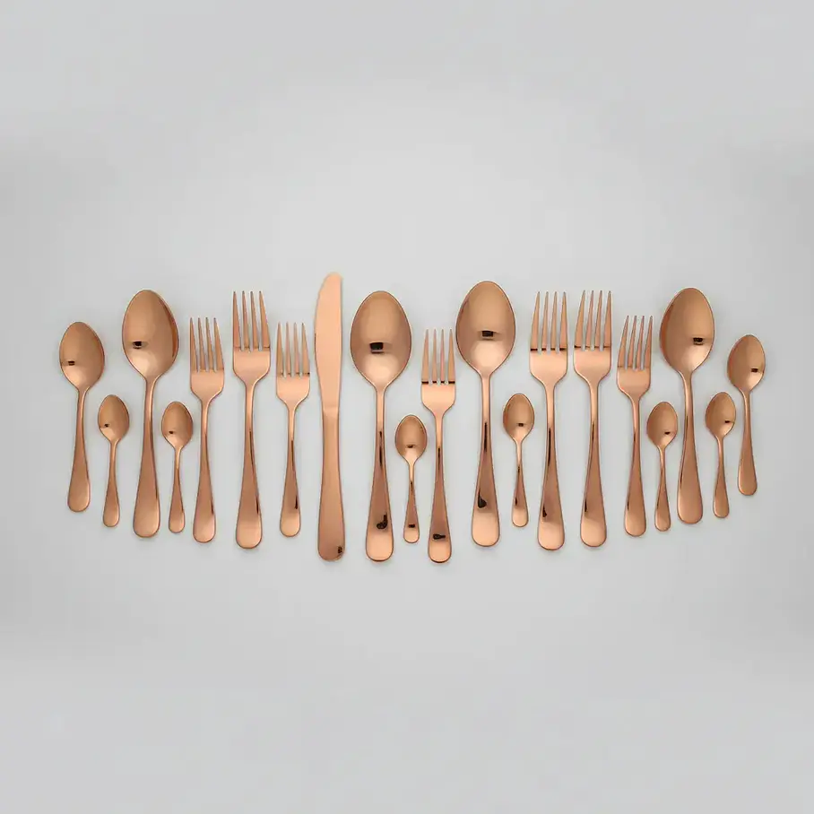 Set De Cubierto Acero Inoxidable De 24 Piezas Color Dorado o Plateado 3