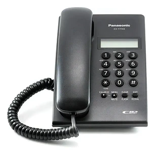 Teléfono Fijo Panasonic KX-T7703 Fijo - Color Negro Pantalla 