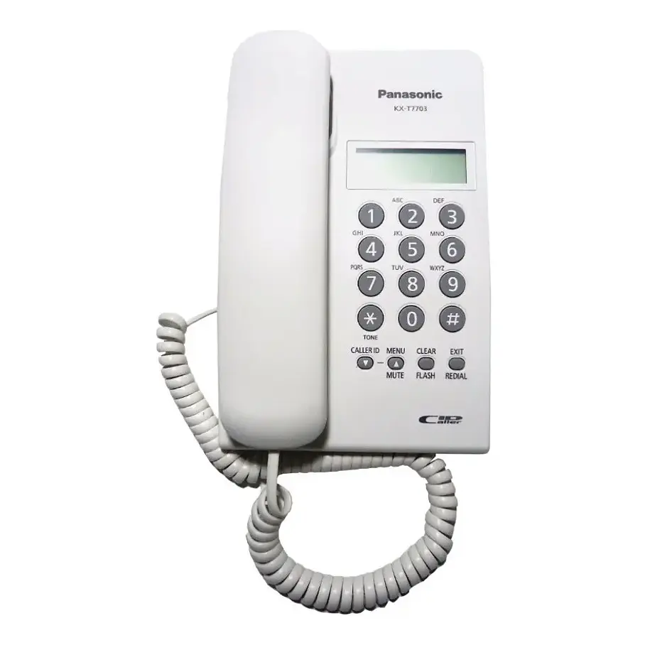 Teléfono Fijo Panasonic KX-T7703 Fijo - Color Negro Pantalla  3