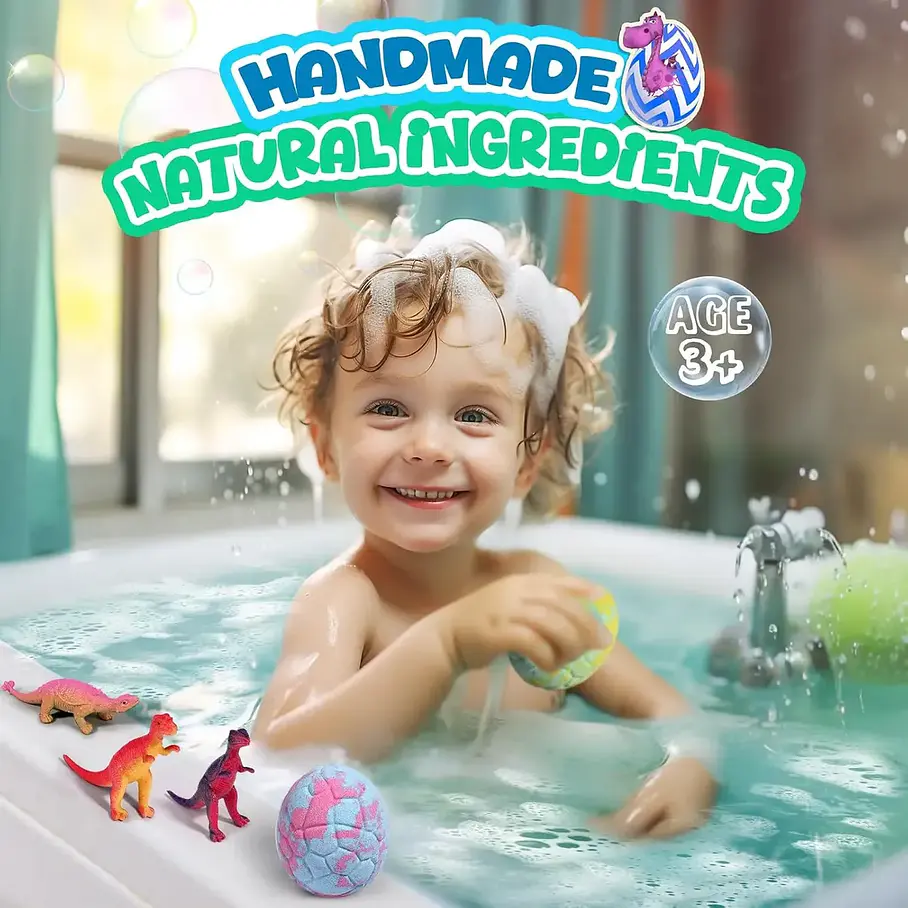 Pack x12 Bombas De Baño 12 Huevos Sorpresas Dinosaurios Bombas De Baño Juguete Viral 5