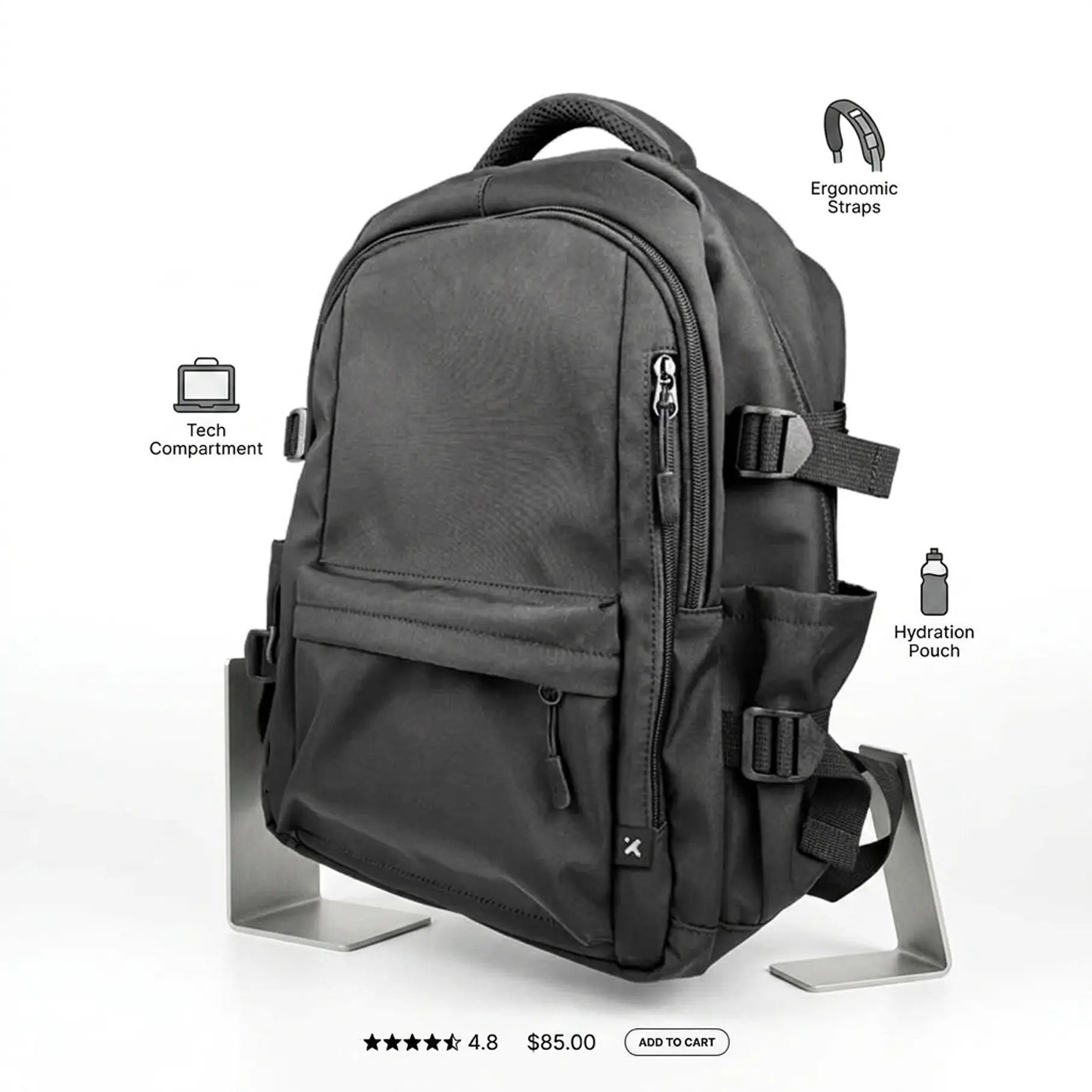 Mochila Bolso UrbanPro Notebook 15.6 Negro XTB224 Laptop Backpack  5
