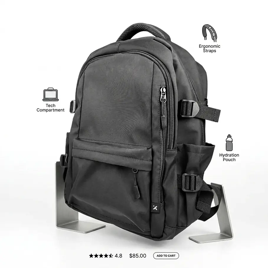 Mochila Bolso UrbanPro Notebook 15.6 Negro XTB224 Laptop Backpack  5