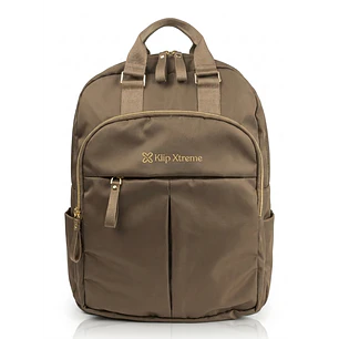Mochila Notebook Klip Xtreme Toscana 15,6 Nylon Premium Color Marron Oscuro