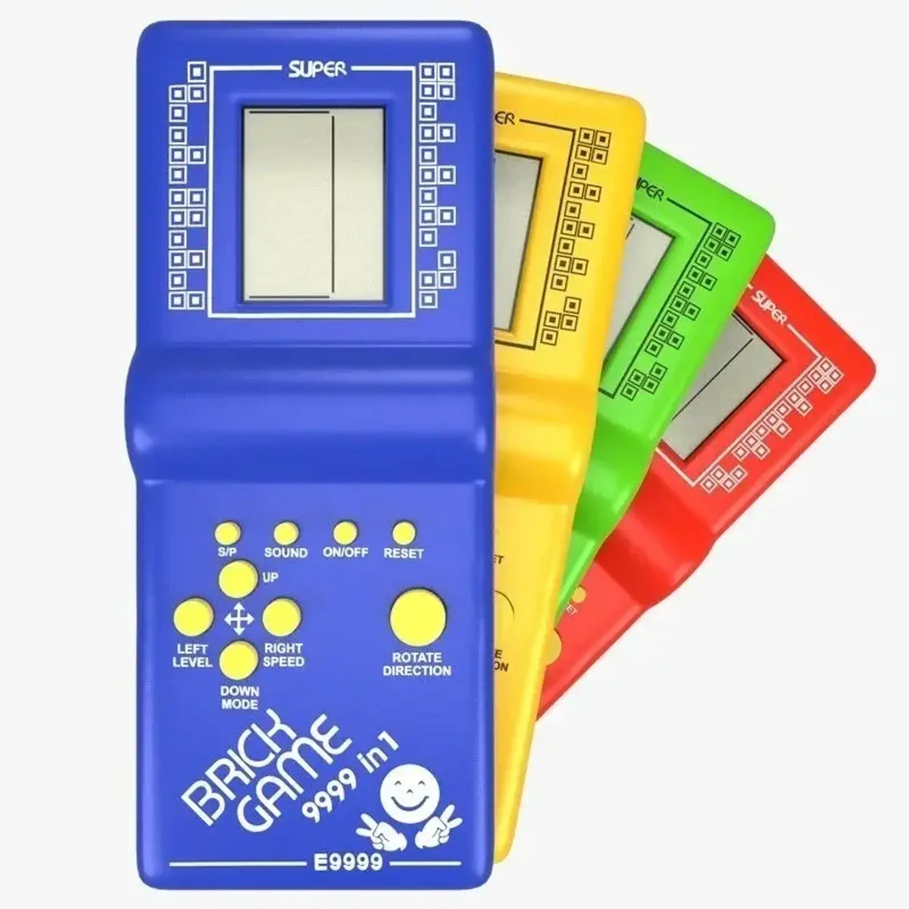 Consola Portátil Brick Game 9999 In 1 Juegos Clásicos Retro Variedad En Colores 1