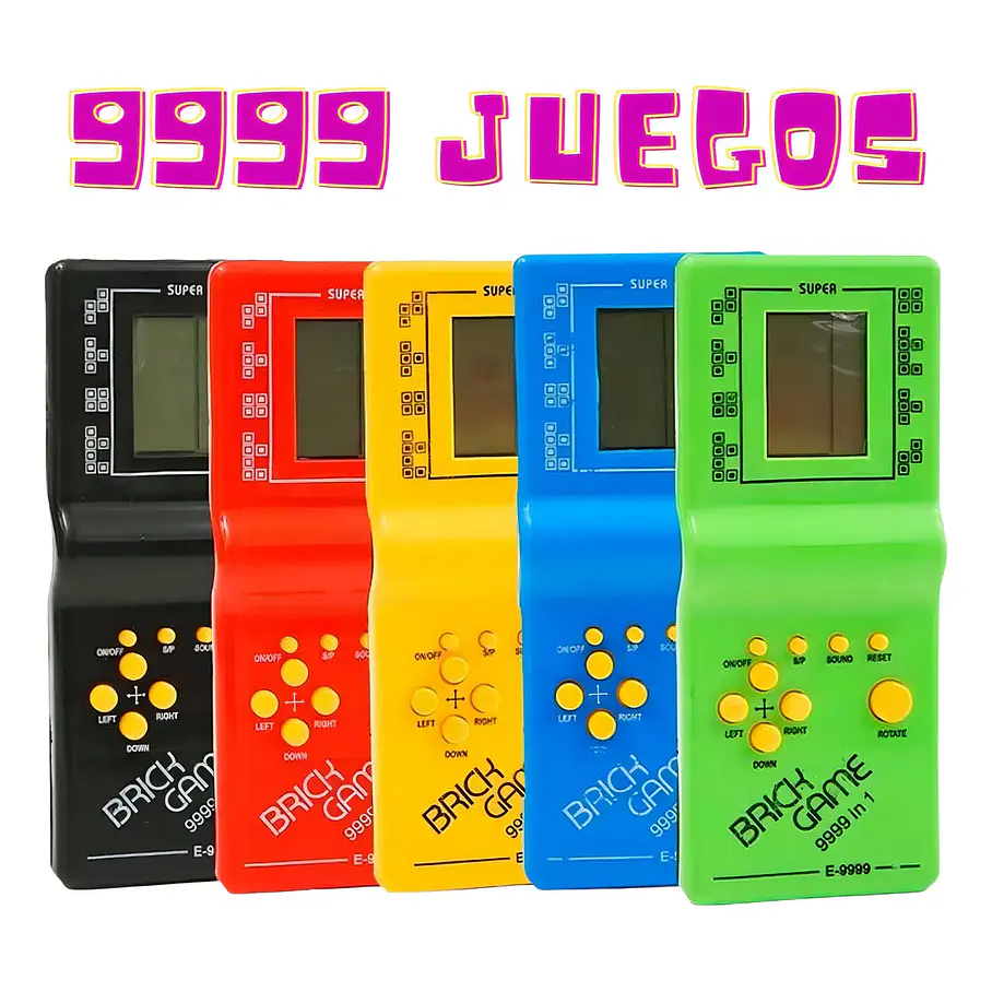 Consola Portátil Brick Game 9999 In 1 Juegos Clásicos Retro Variedad En Colores 3