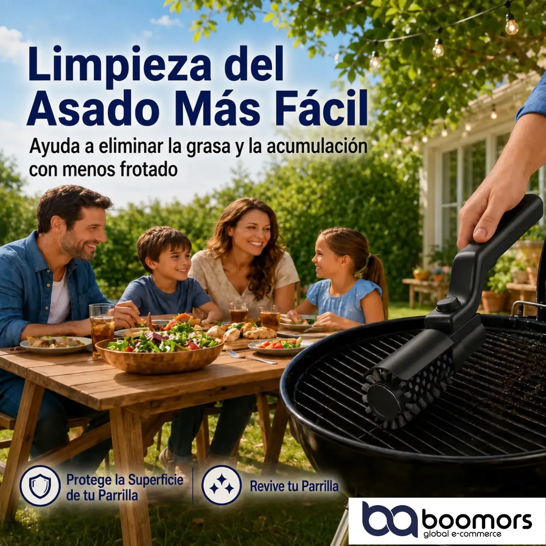 Cepillo Electrico Para Parrilla Asado XL-8801 Recargable Con Kit De Accesorios USB De 360º Guantes De Proteccion Limpieza Antes De Tu Asado Grill 4