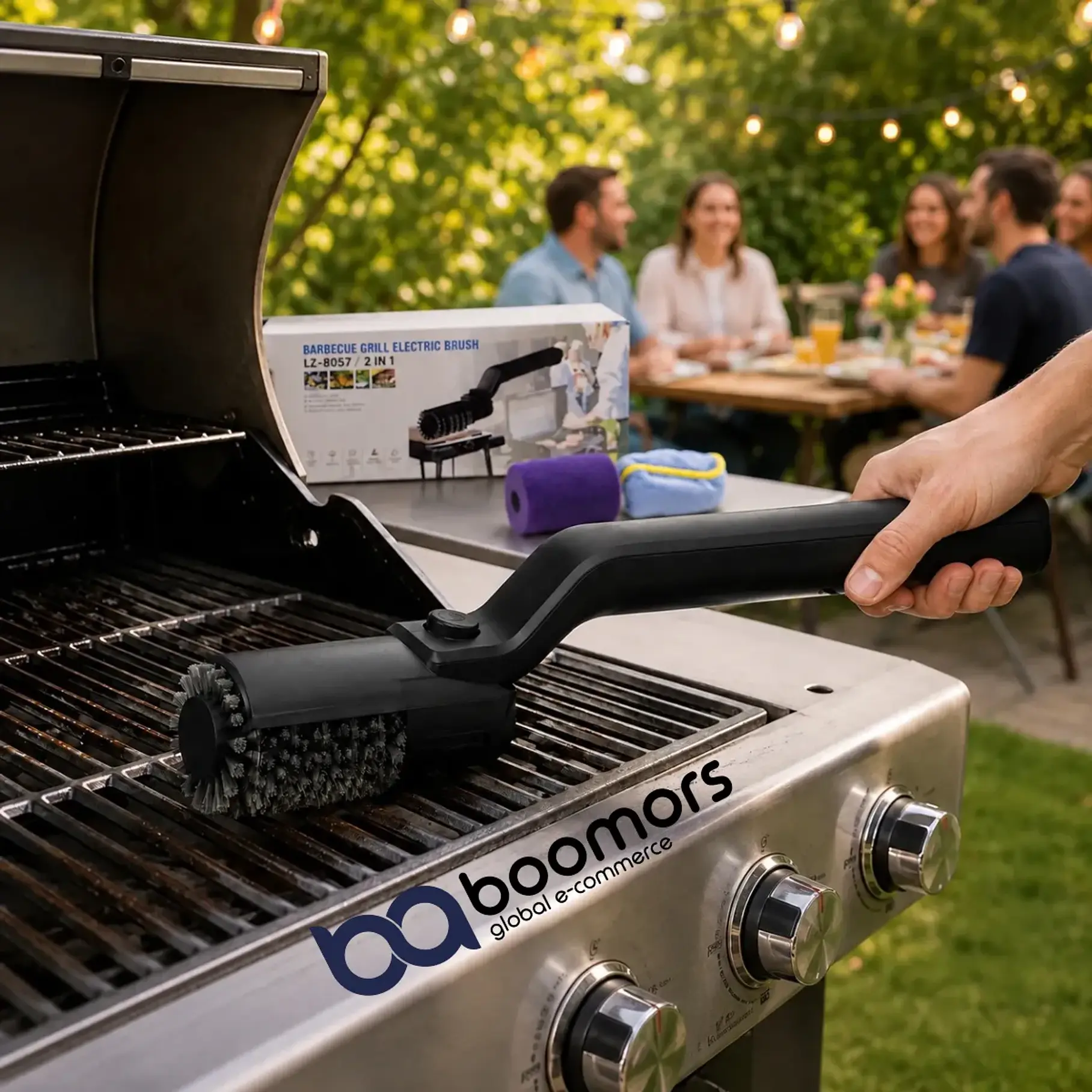 Cepillo Electrico Para Parrilla Asado XL-8801 Recargable Con Kit De Accesorios USB De 360º Guantes De Proteccion Limpieza Antes De Tu Asado Grill 5