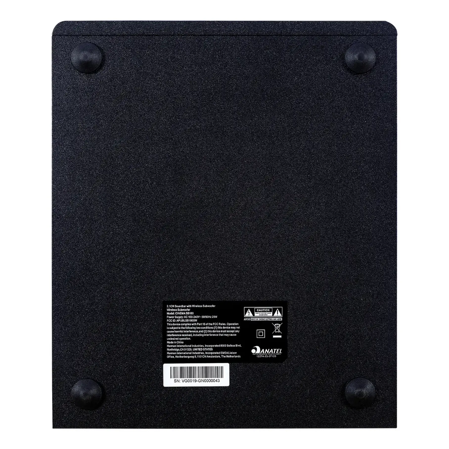 Home Theater JBL SB180 negro 40Hz-20KHz 7