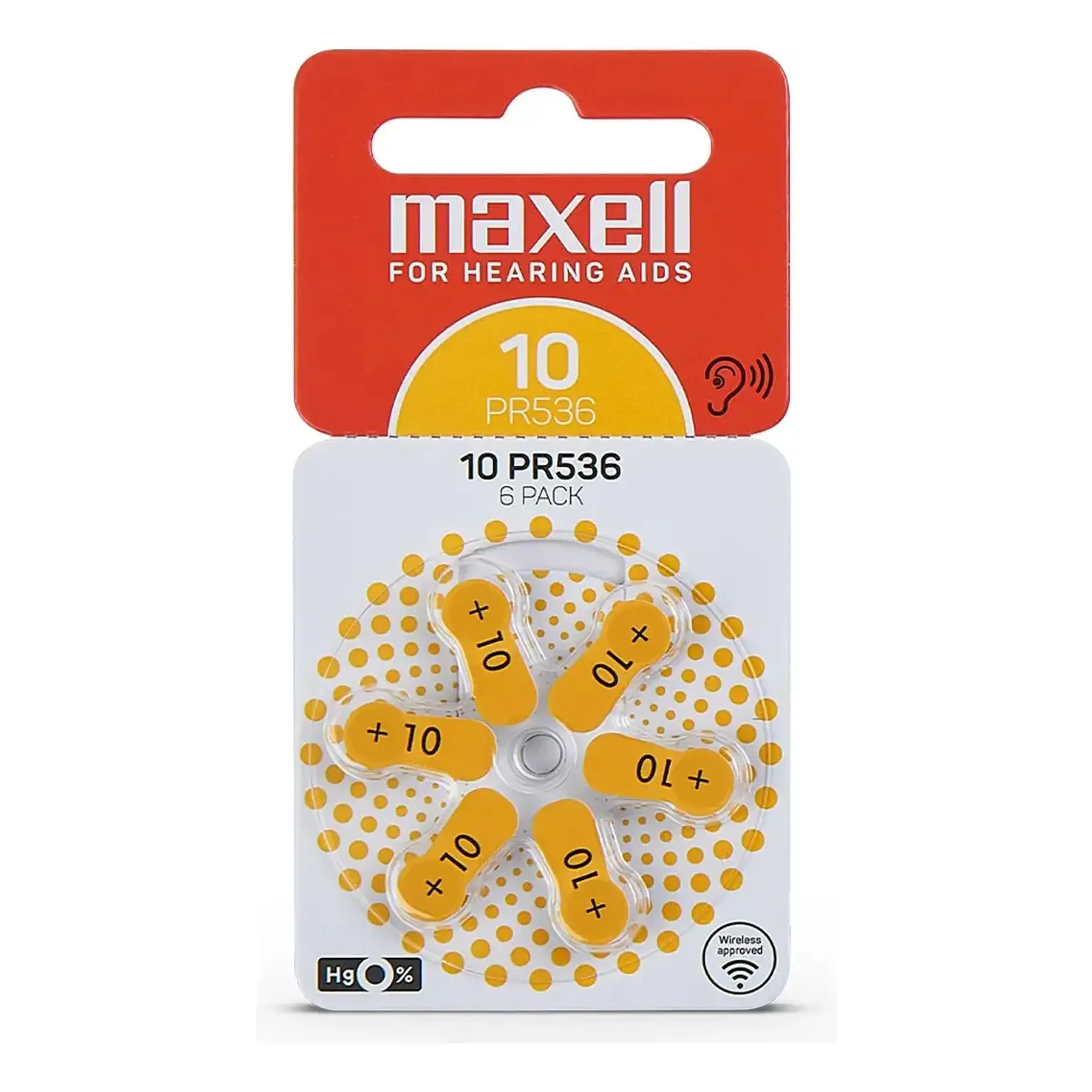 Pilas Para Audífonos Maxell Tamaño 10 Auditivas 6un 1
