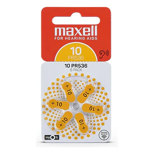 Pilas Para Audífonos Maxell Tamaño 10 Auditivas 6un