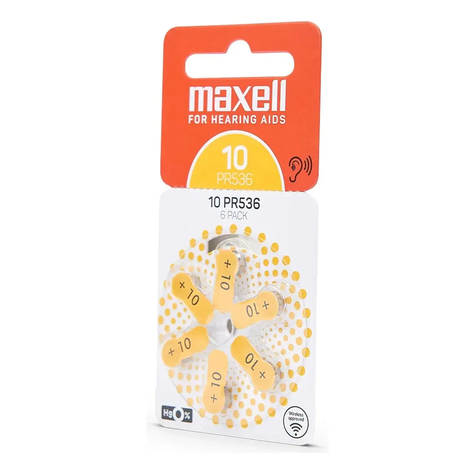 Pilas Para Audífonos Maxell Tamaño 10 Auditivas 6un 2