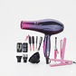 Set Kit De Belleza 10 En 1 Secador De Pelo 2200W Plancha Y Ondulador Manicura Pedicura Cepillos Peines  - Miniatura 1