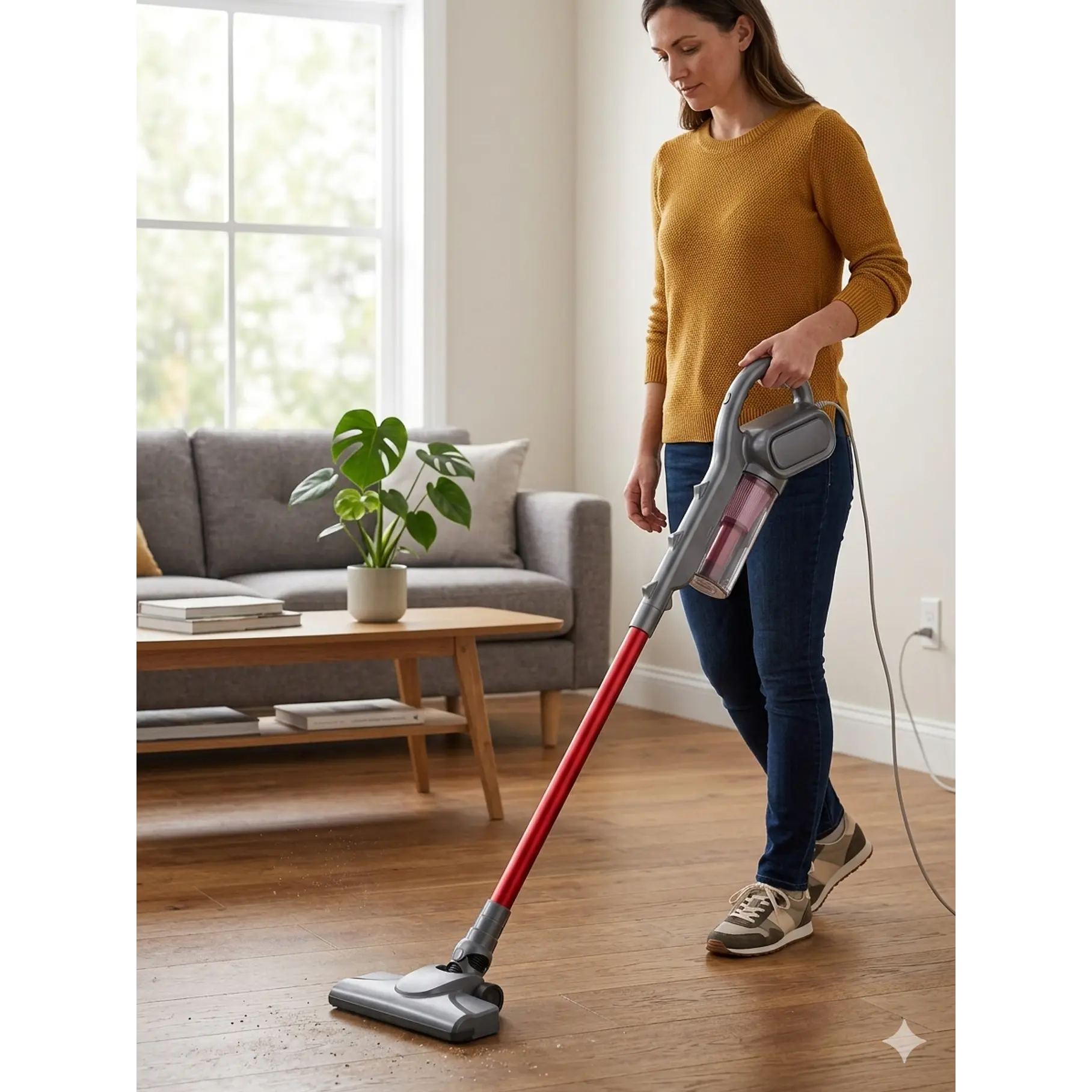 Aspiradora Alambrica 2 en 1 Vertical Vacuum Cleaner 1 Lts 600 w 15 Kpa Aspiradora 2RL Potente Succion Aspiradora De Mano Y Vertical Multifuncional 3