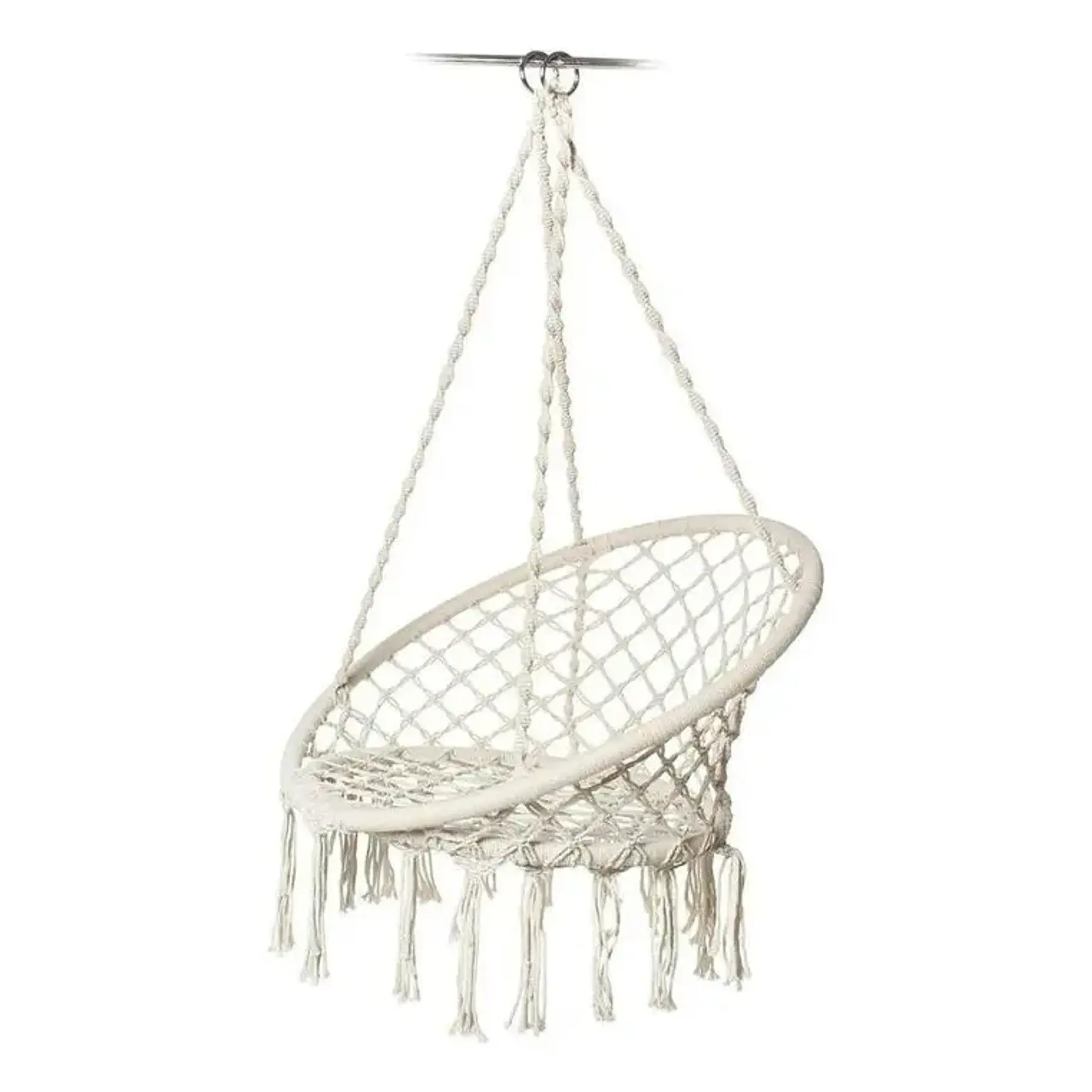 Silla Hamaca Silla Colgante Redonda Sillon Exterior Interior Terraza Camping Piscina 7