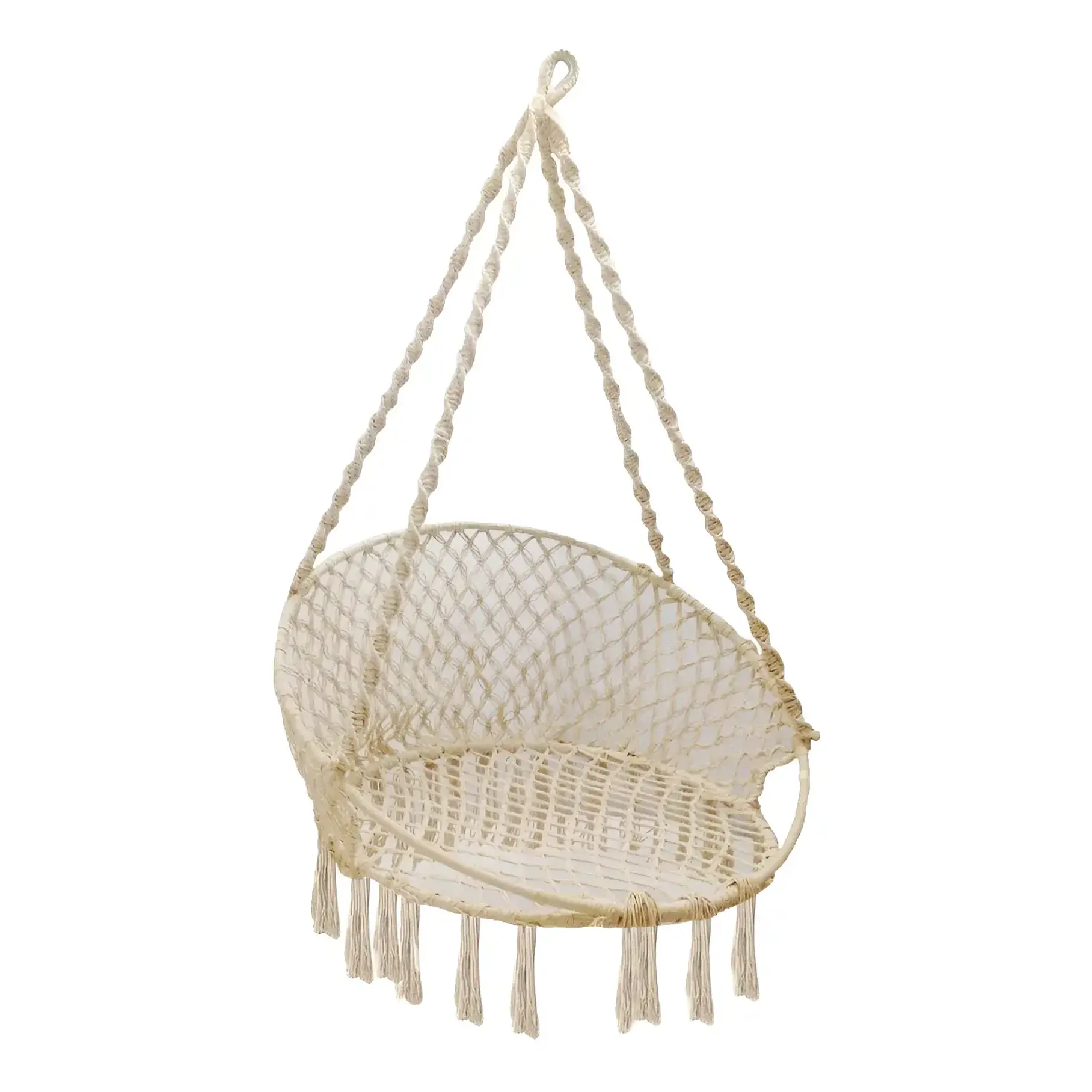 Silla Hamaca Silla Colgante Redonda Sillon Exterior Interior Terraza Camping Piscina 9