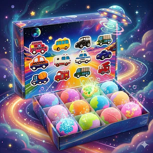 Pack x12 Bombas De Baño 12 Huevos Sorpresas Autos Carros Camiones Bombas De Baño Juguete Viral Jabón Baño Limpio Sorpresa 