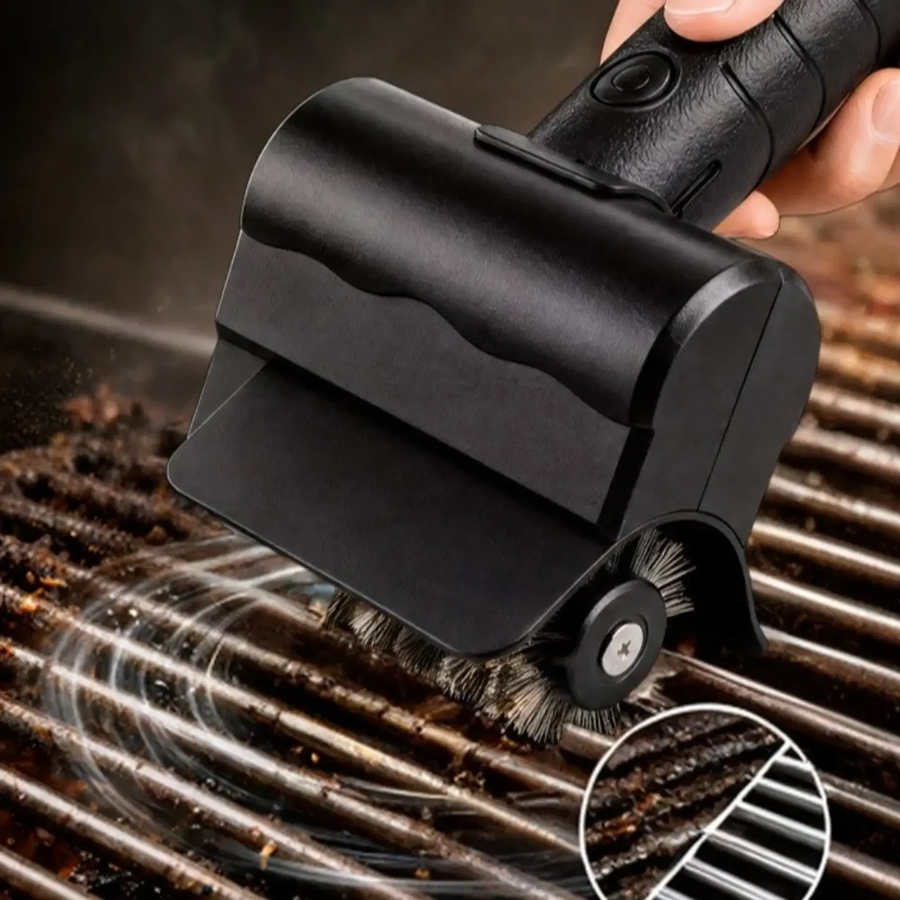 Cepillo Electrico Para Parrilla Asado Recargable USB Limpieza Antes De Tu Asado Grill Premium BBQ 3