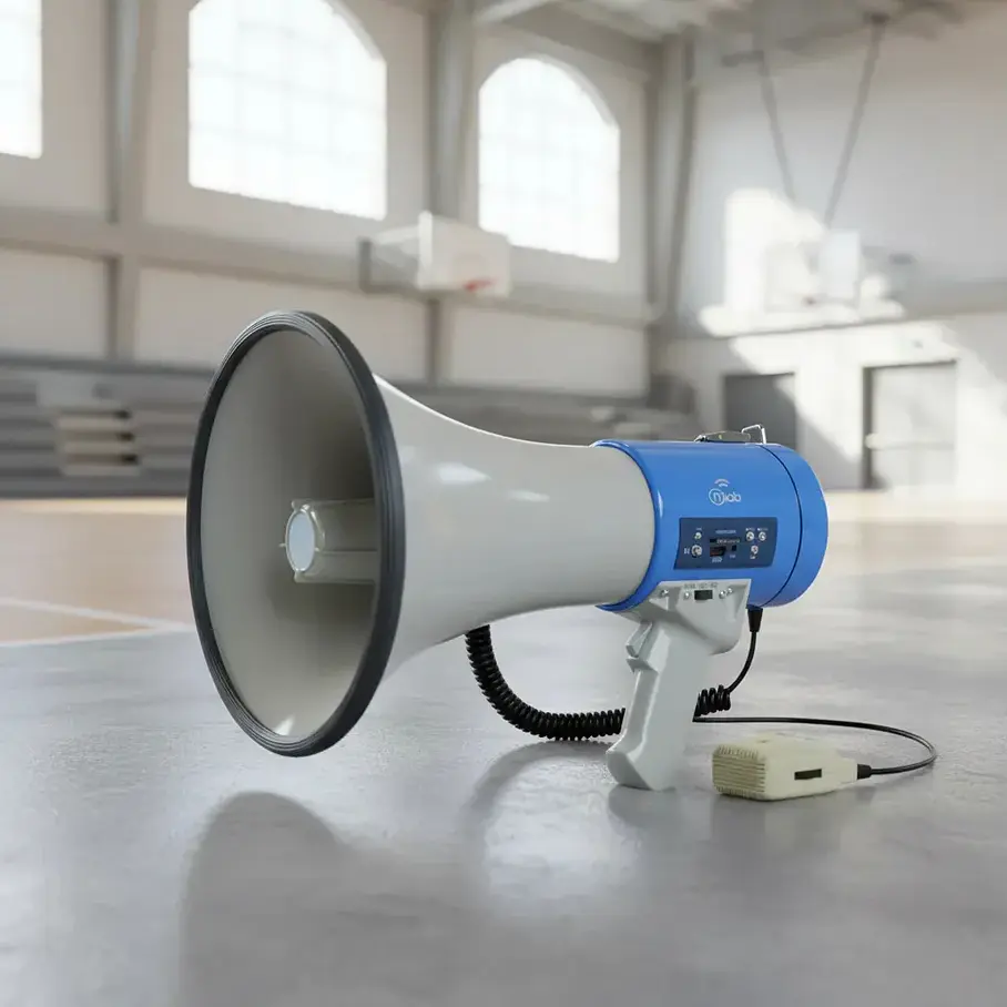 Megafono Recargable 30w Sirena Graba Voz Recargable Blanco 10015 2rl Mlab Potencia Megafono Altavoz Bomberos Escuelas Reproduccion Wireless Bluetooth Azul 4