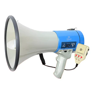 Megafono Recargable 30w Sirena Graba Voz Recargable Blanco 10015 2rl Mlab Potencia Megafono Altavoz Bomberos Escuelas Reproduccion Wireless Bluetooth Azul