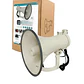 Megafono Super Potente Recargable 45w RMS 450w PMPO Sirena Graba Voz Recargable Blanco 10016 2RL MLAB Potencia Megafono Altavoz Bomberos Escuelas Reproduccion Wireless Bluetooth - Miniatura 1