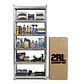 Estante Metalico 180cm X 90cm X 40cm Organizador Plateado De 5 Niveles Facil Ensamblado Multiuso Escritorio Madera Mdf Alta Calidad Repisas Estanterias Organizadoras - Miniatura 1