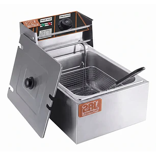 Freidora Electrica Con Cesta Y Tapa Freidora De Acero Inoxidable 6L 2RL Freidora De Aceite 